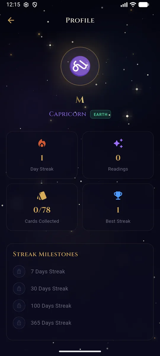 AI Mystic — Streaks and collection
