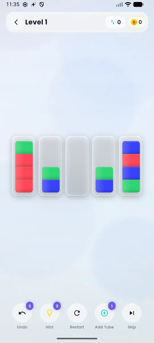 SortFlow — Pour and sort