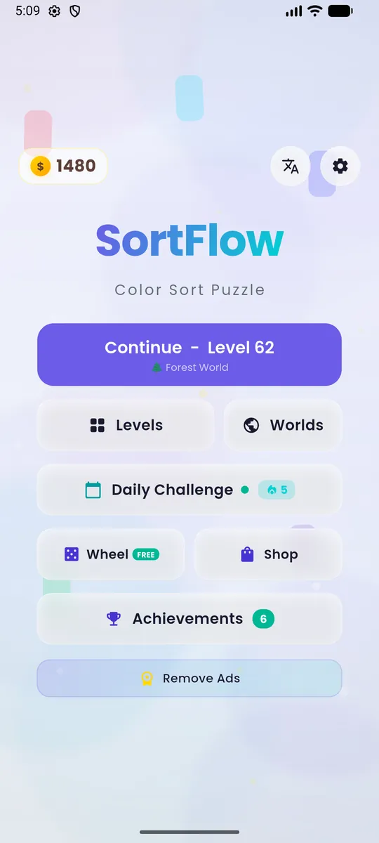 SortFlow — Home and progress